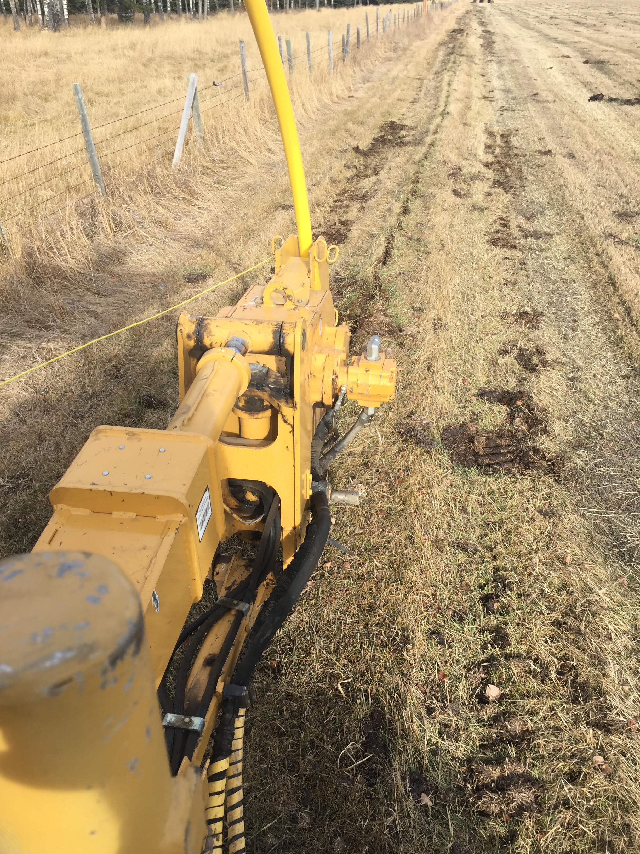 Burying a new gas line.